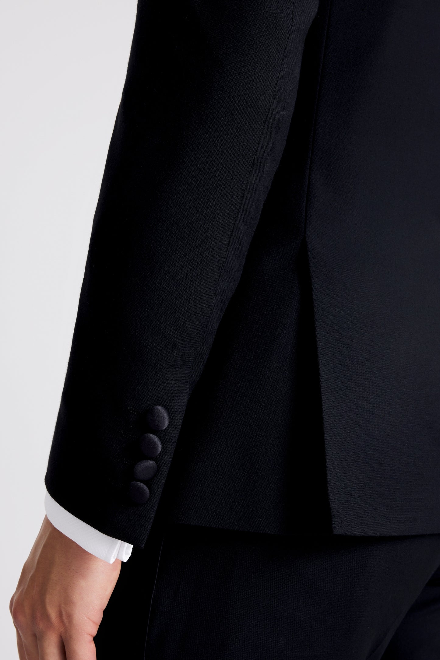 Slim Fit Black Peak Lapel Tuxedo