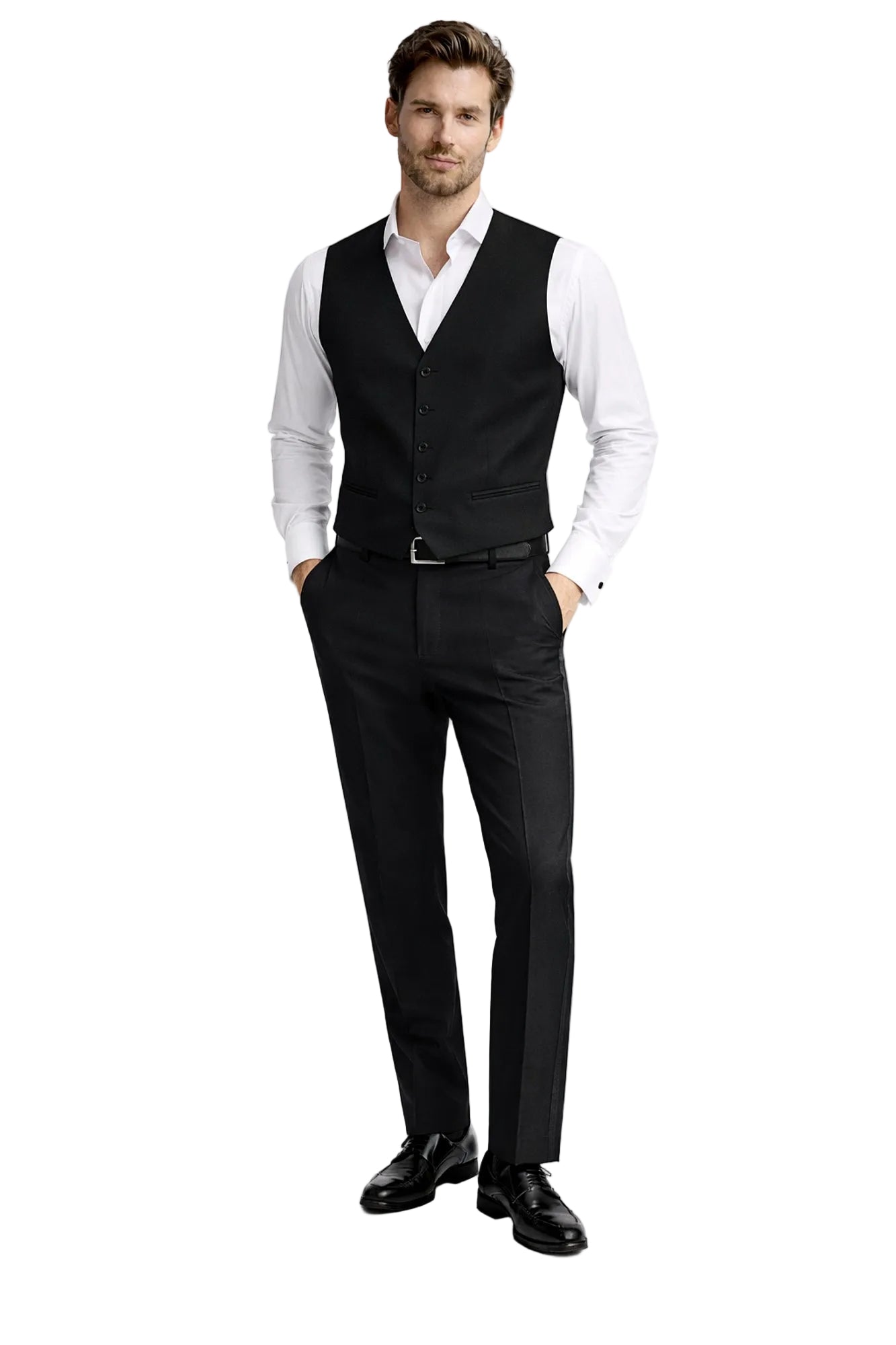 Black Waistcoat Twill