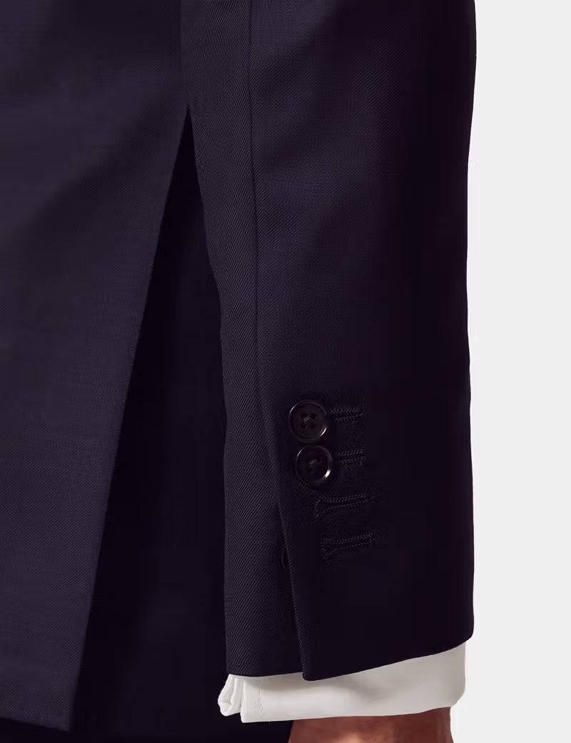 Slim Fit Navy Twill Suit