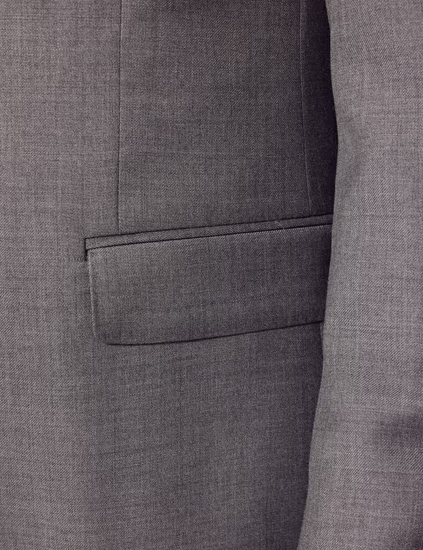 Slim Fit Mid Grey Twill Suit