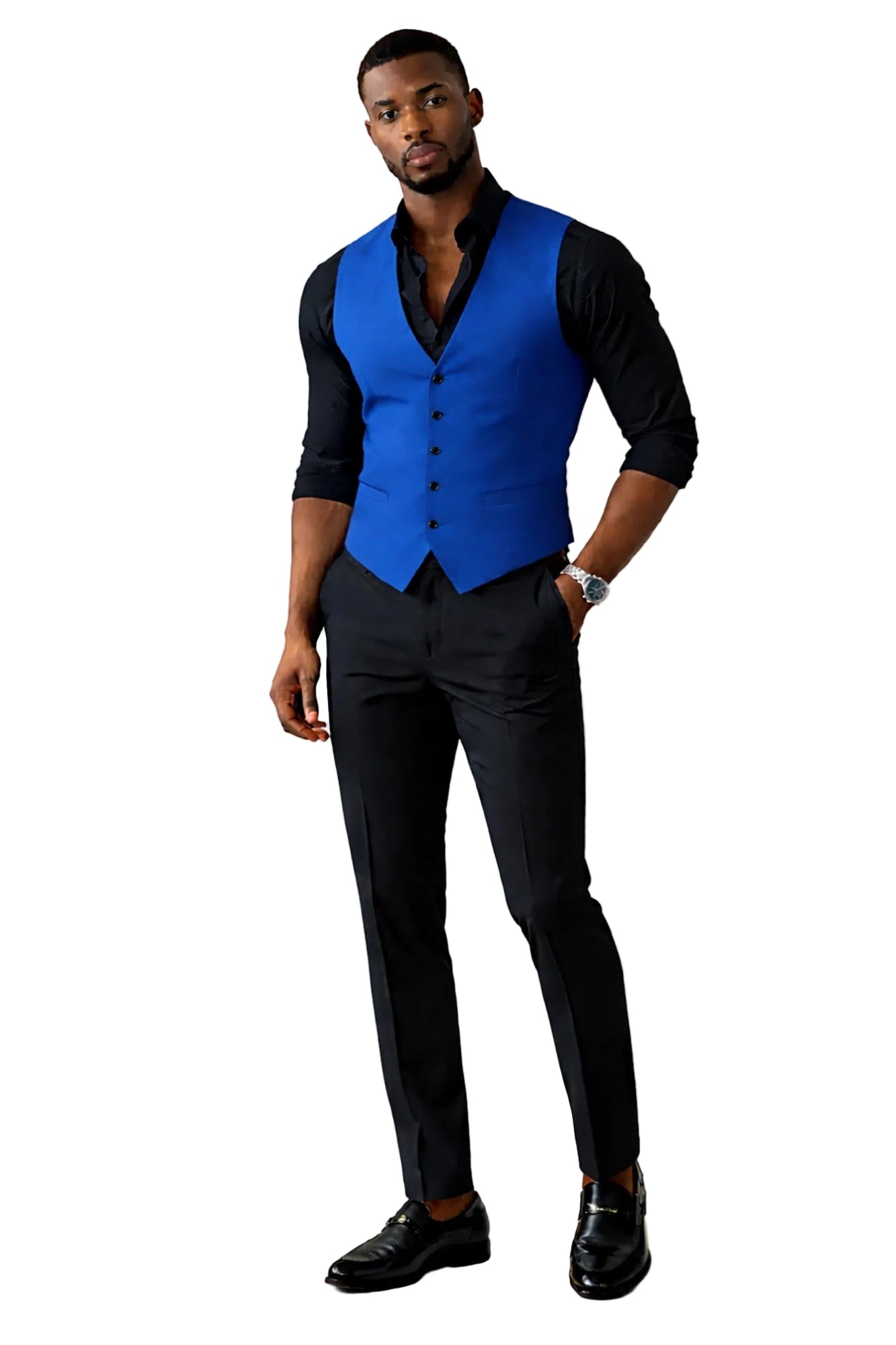 Royal Blue Waistcoat Twill
