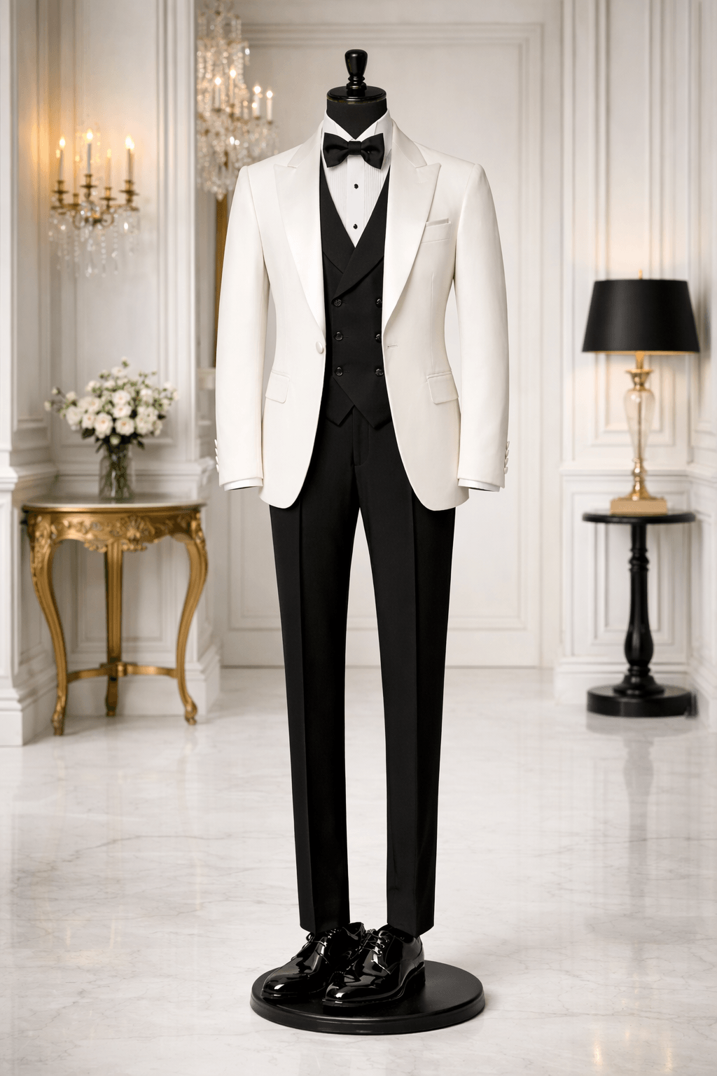 Off White White Dinner Suit Three piece