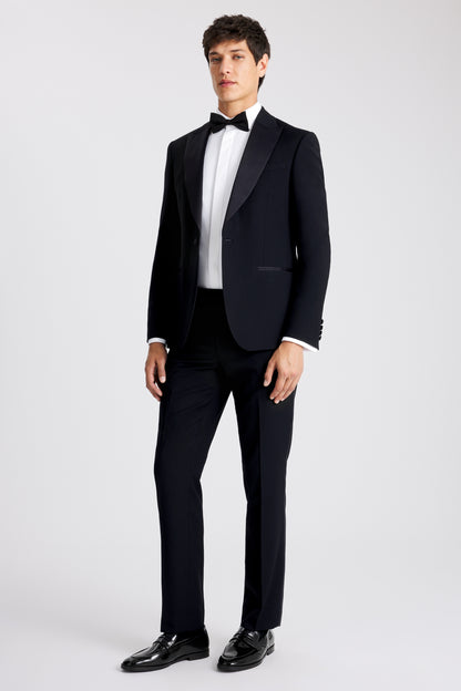 Slim Fit Black Peak Lapel Tuxedo