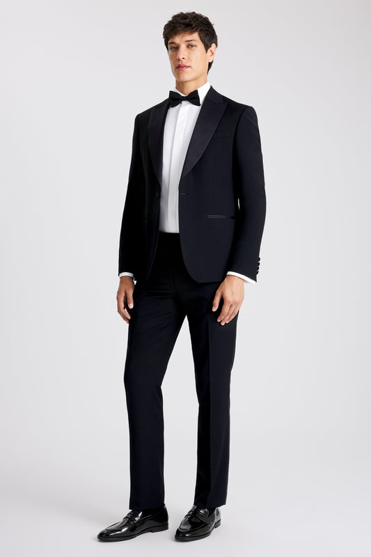 Slim Fit Black Peak Lapel Tuxedo