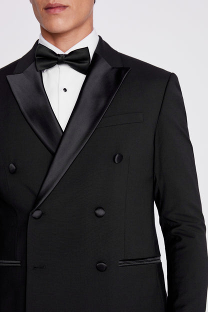 Slim Fit Black Double Breasted Tuxedo