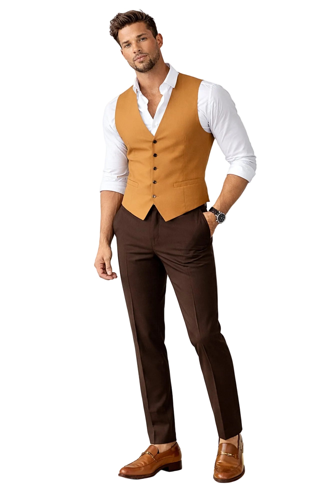 caramel Waist Coat