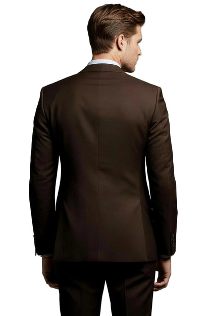 Chocolate Brown Two Piece Suit back