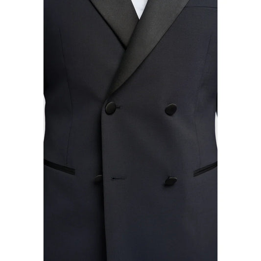 Aspen - Men's Navy 2 Piece Double Breasted Tuxedo Suit