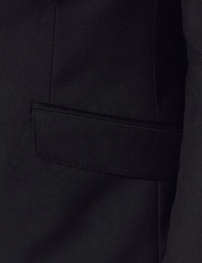Slim Fit Black Twill Suit