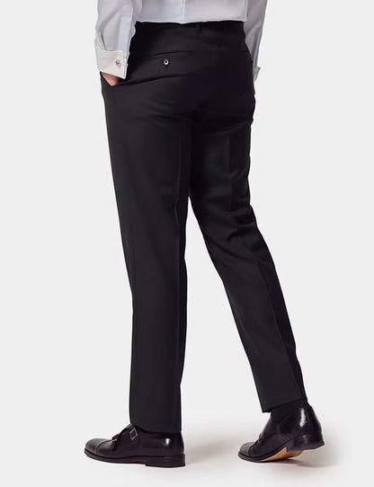 Slim Fit Black Twill Suit