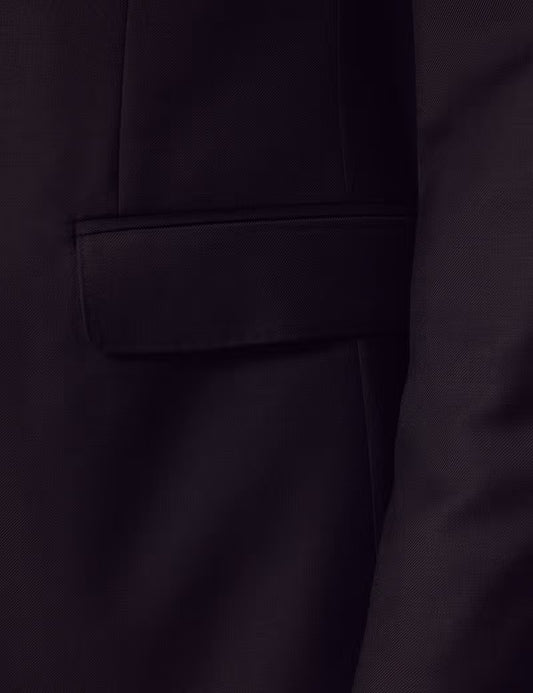 Slim Fit Black Twill Suit Jacket