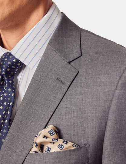 Slim Fit Mid Grey Twill Suit