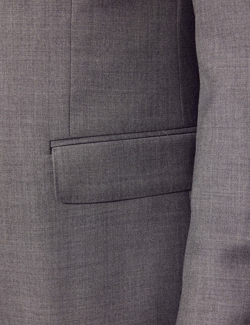 Slim Fit Mid Grey Twill Suit