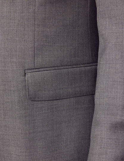 Slim Fit Mid Grey Twill Suit