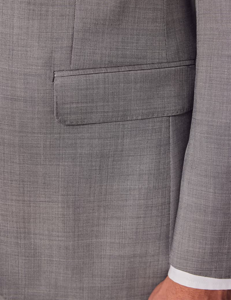 Slim Fit Light Grey Twill Suit