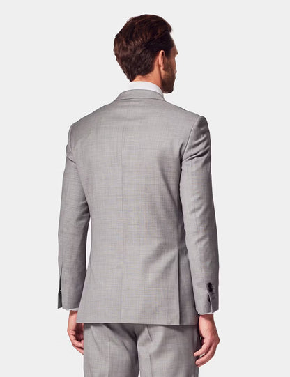 Slim Fit Light Grey Twill Suit