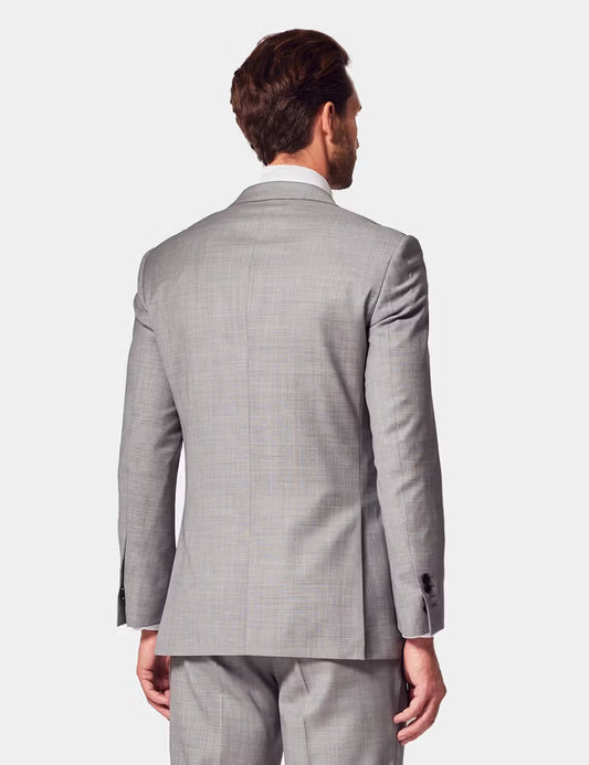 Slim Fit Light Grey Twill Suit