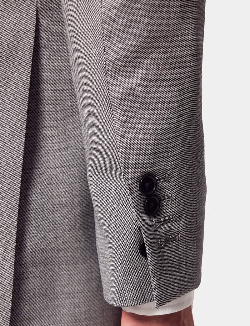 Slim Fit Light Grey Twill Suit