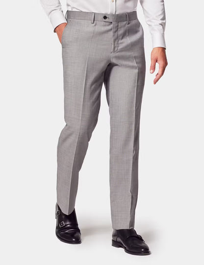 Slim Fit Light Grey Twill Suit