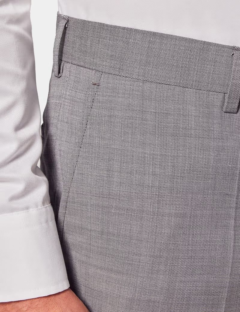 Slim Fit Light Grey Twill Suit