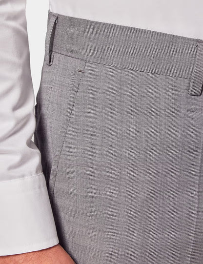 Slim Fit Light Grey Twill Suit