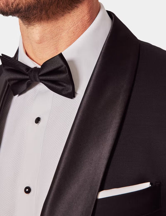 Slim Fit Black Shawl Dinner Suit