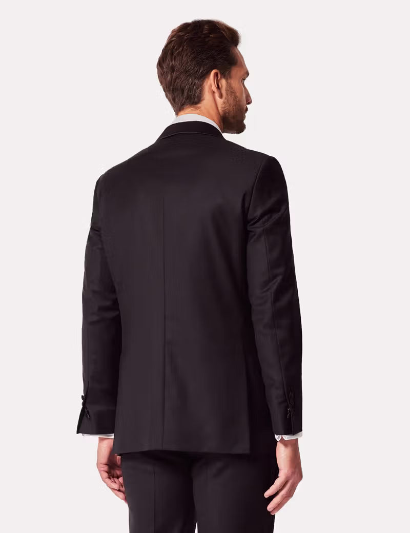 Slim Fit Black Shawl Dinner Suit