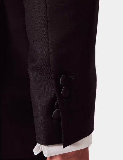 Slim Fit Black Shawl Dinner Suit
