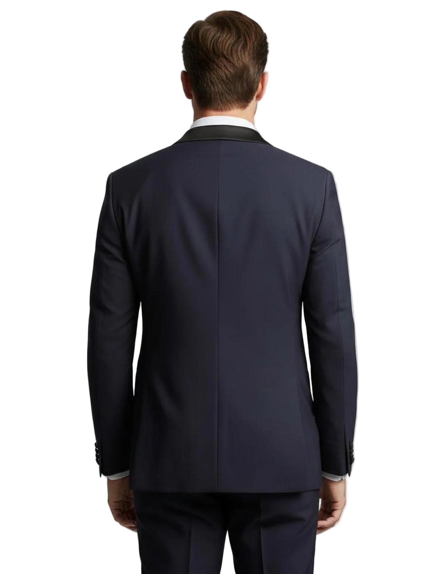 Navy Blue Dinner Suit Back
