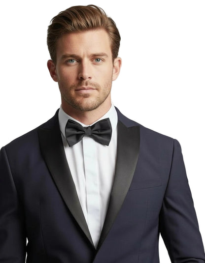 Navy Blue Dinner Suit Close up