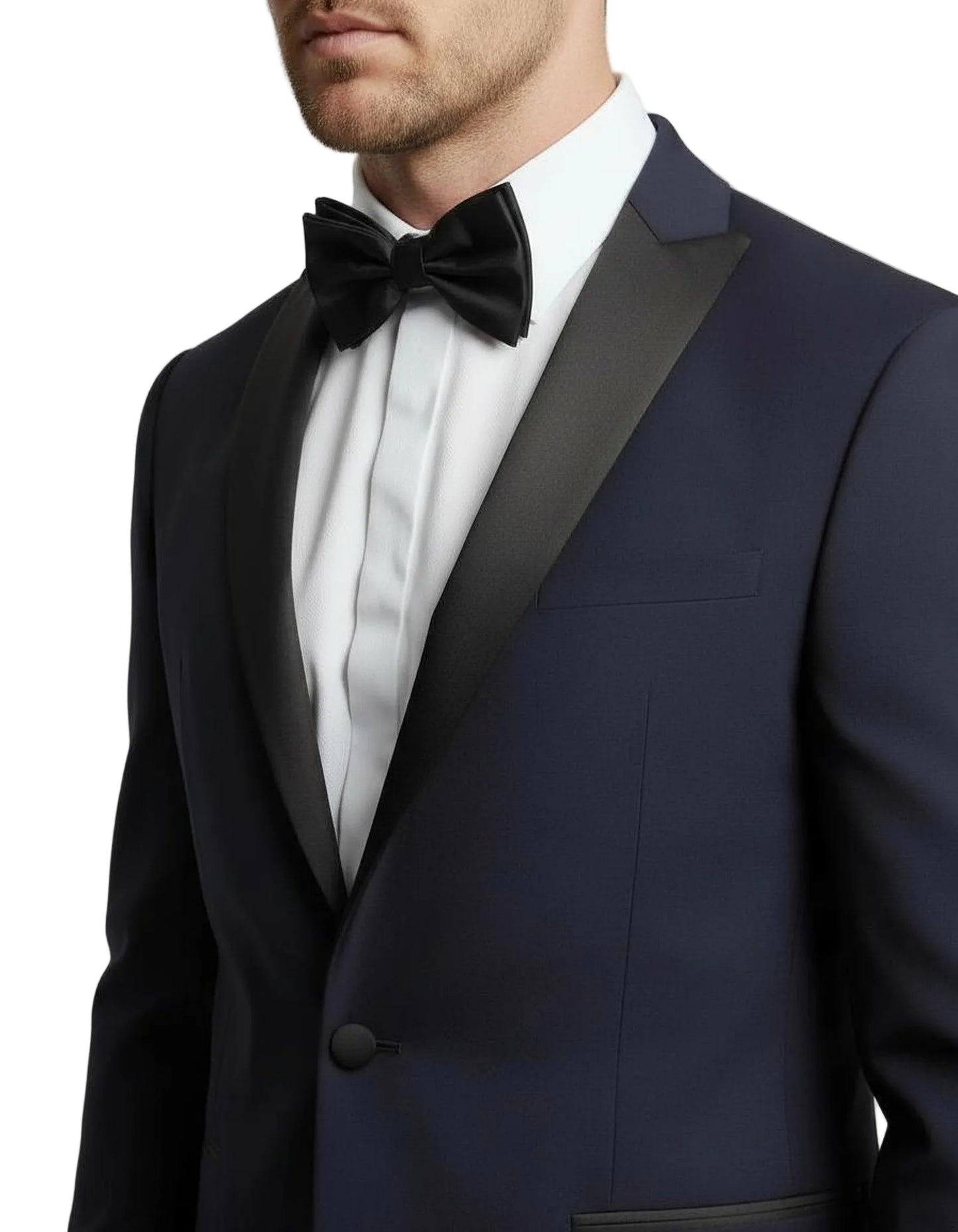 Navy Blue Dinner Suit Close side