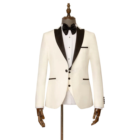 Off White Dinner Suit 3 Pcs