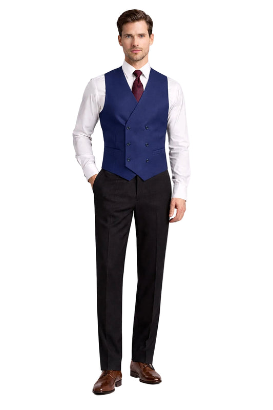 Royal Blue Bouble Breasted WaistCoat