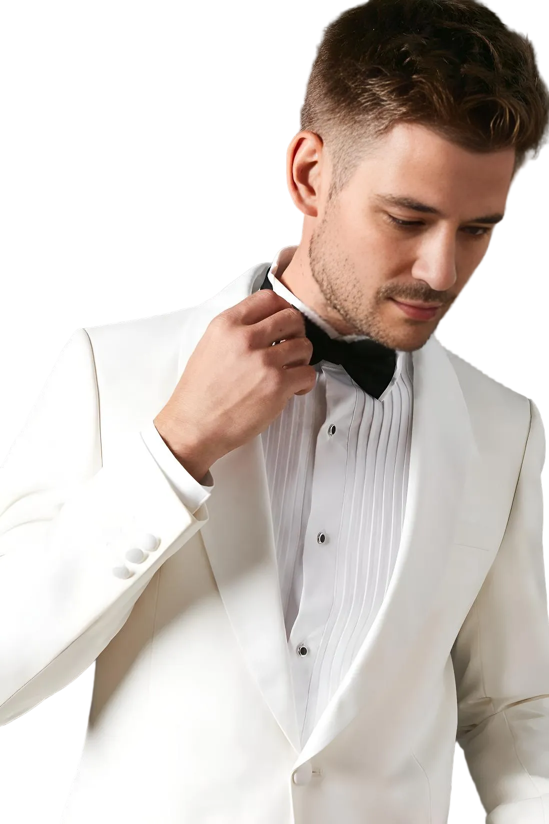 White Shawl Lapel Dinner Suit