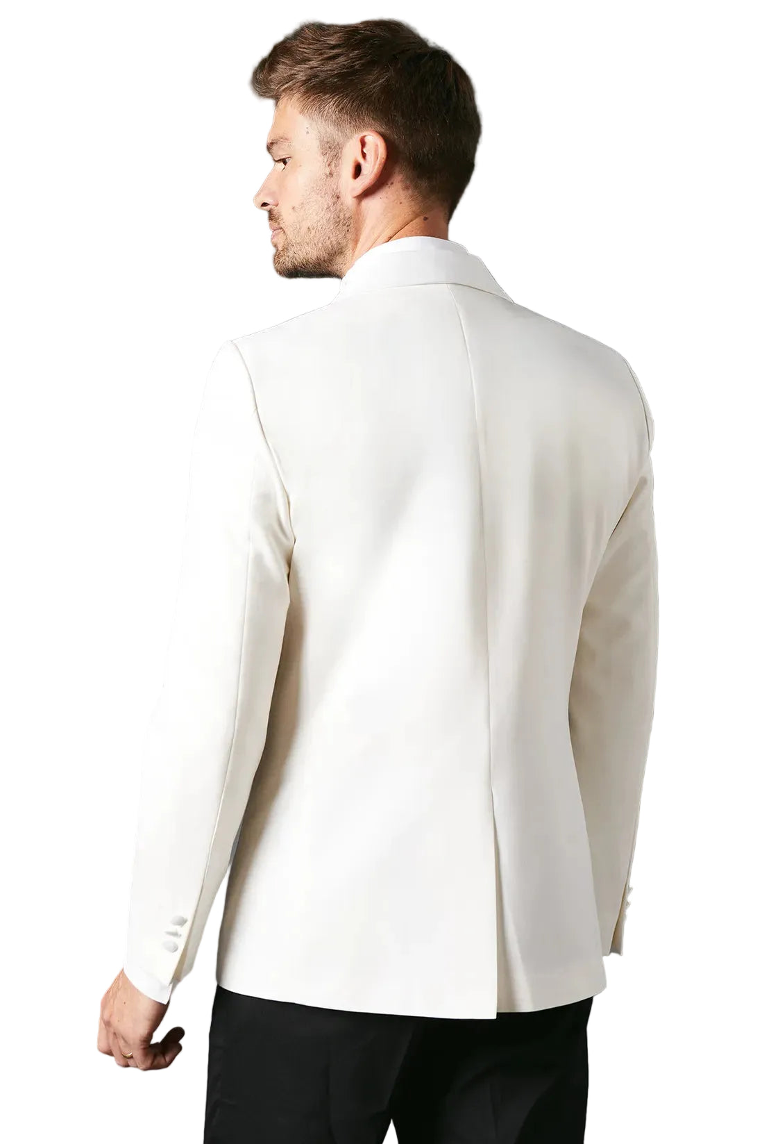 White Shawl Lapel Dinner Suit back
