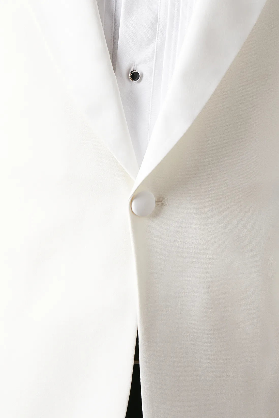 White Slim Fit Shawl Collar Tuxedo Jacket
