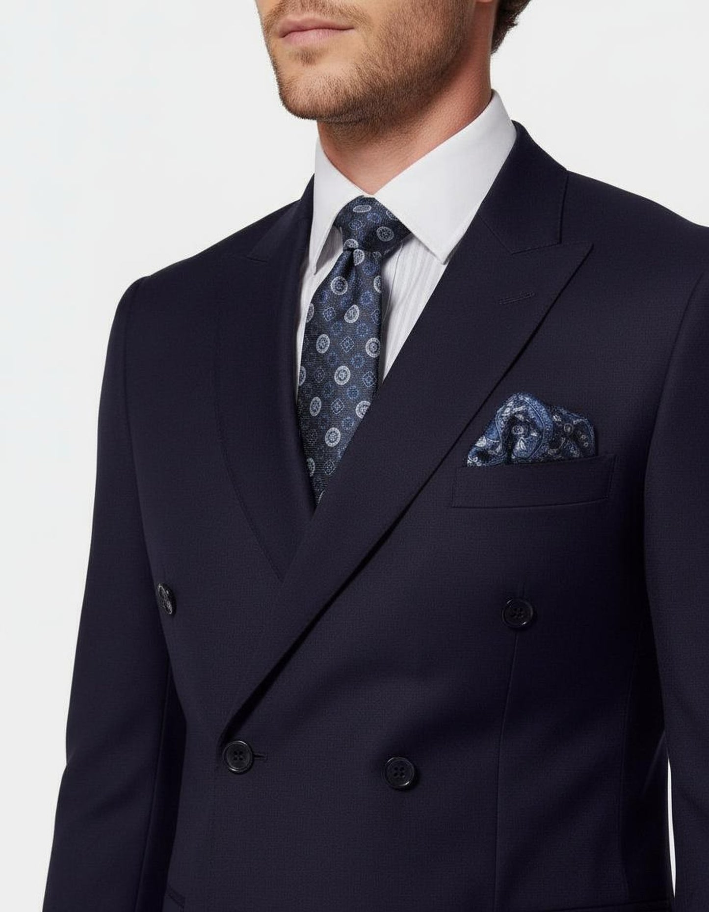 Navy Blue Double Breast